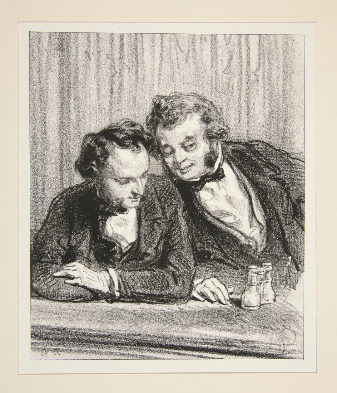 De minnares van wie? - Van Savinien. - Wiel van Savinien! door Paul Gavarni