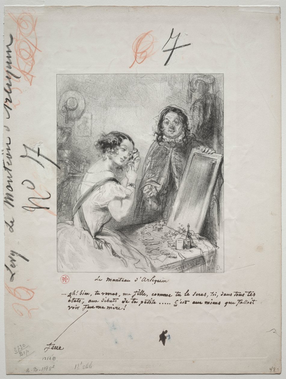 De Mantel van Arlequin: Eh bien! Tu verra, ma fille... door Paul Gavarni