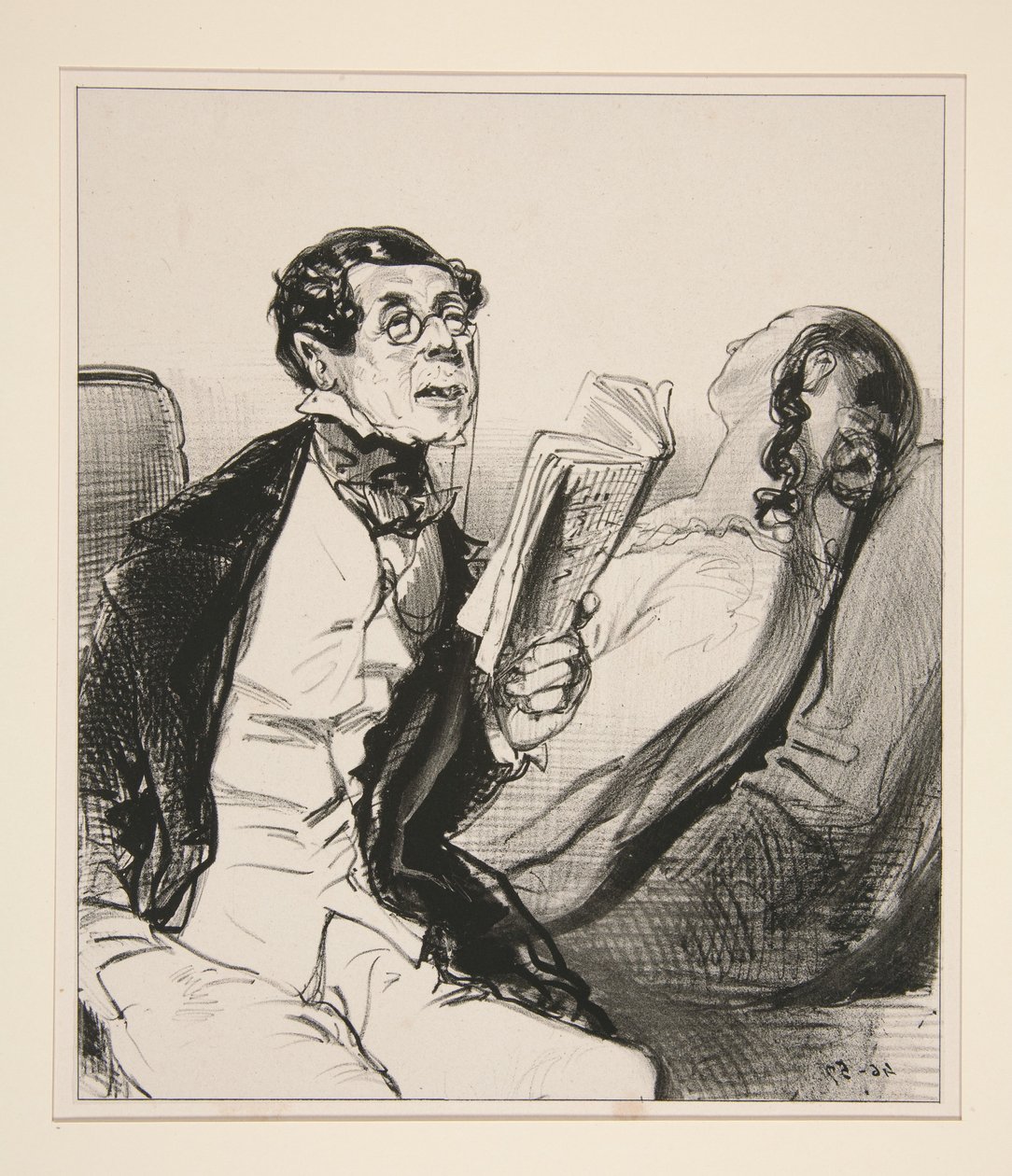 De landbouwende echtgenoot. door Paul Gavarni