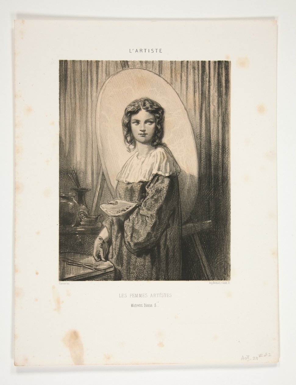 De kunstenaressen / Meesteres Diana S... door Paul Gavarni