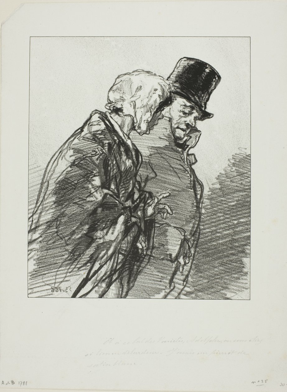 Les Lorettes vieillies: ...En op het variétébal, Adolphe... door Paul Gavarni