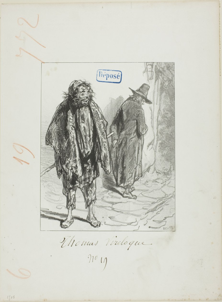 Les Propos de Thomas Vireloque: Figaro oud geworden - wordt Bazile door Paul Gavarni