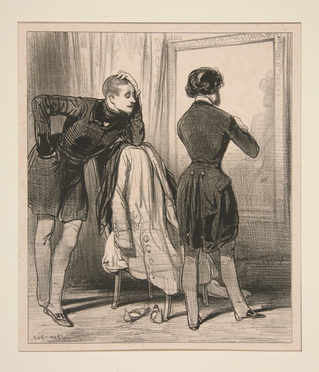 MODE. Kostuums van Humann. door Paul Gavarni