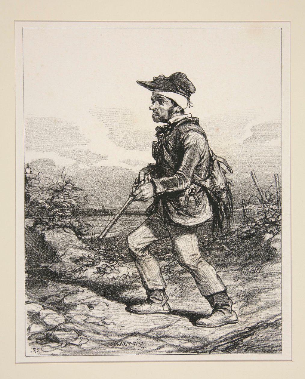 M. Gontard, (du clos-Gorju), Gros eigenaar, Verkiesbare kiezer, op jacht naar de l door Paul Gavarni
