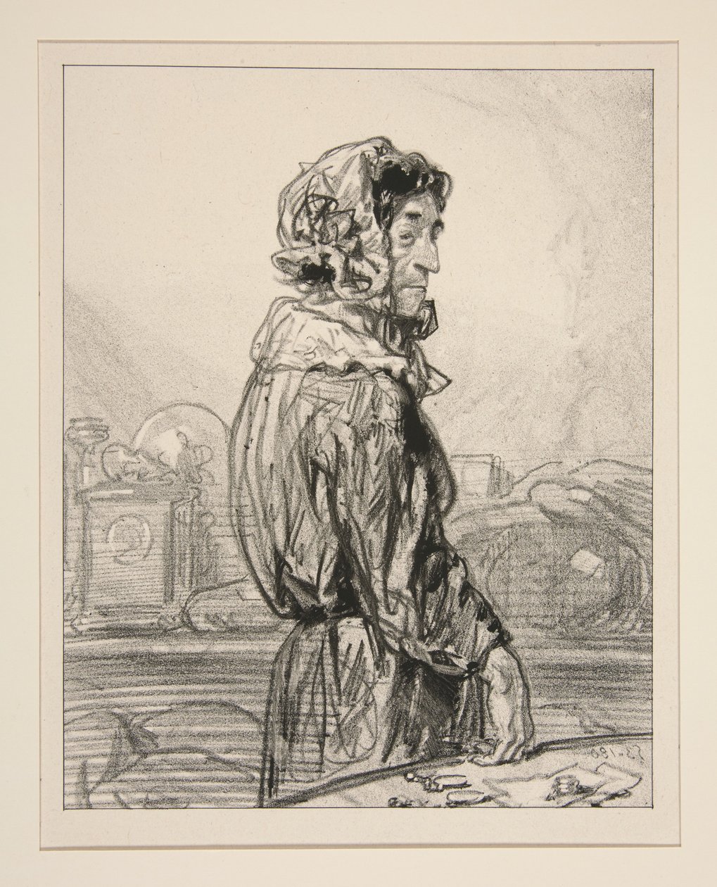 ‘Madame Abraham.’ door Paul Gavarni