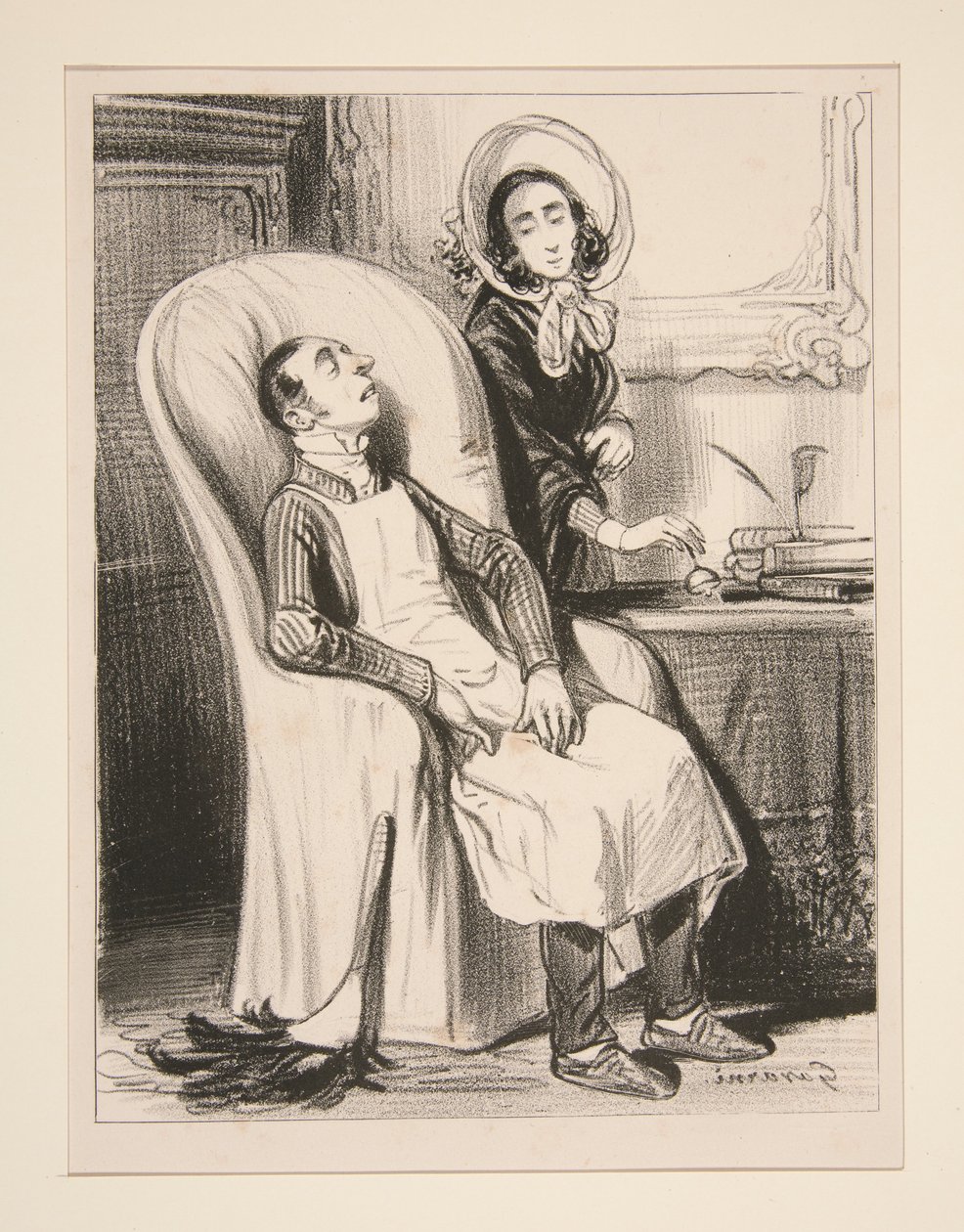 Mijnheer Joseph droomt dat hij pastoor is en leest de mis in Saint-Thomas-d