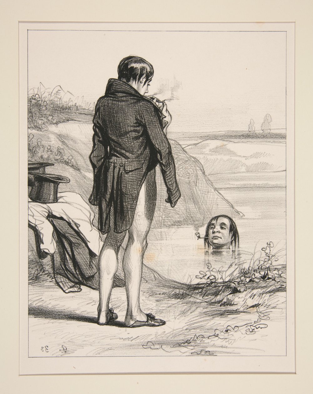 De heer JACQUES SCHWERDTFEGER, medewerker bij een uitvaartonderneming... door Paul Gavarni