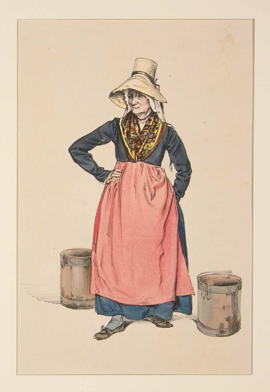 WATERDRAAGSTER. (Wasvrouw uit de Auvergne (sic).) door Paul Gavarni