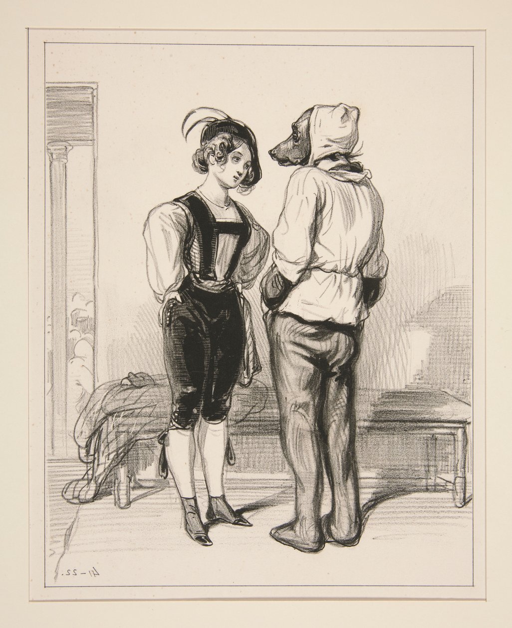 Hier, Clara, ben ik... door Paul Gavarni