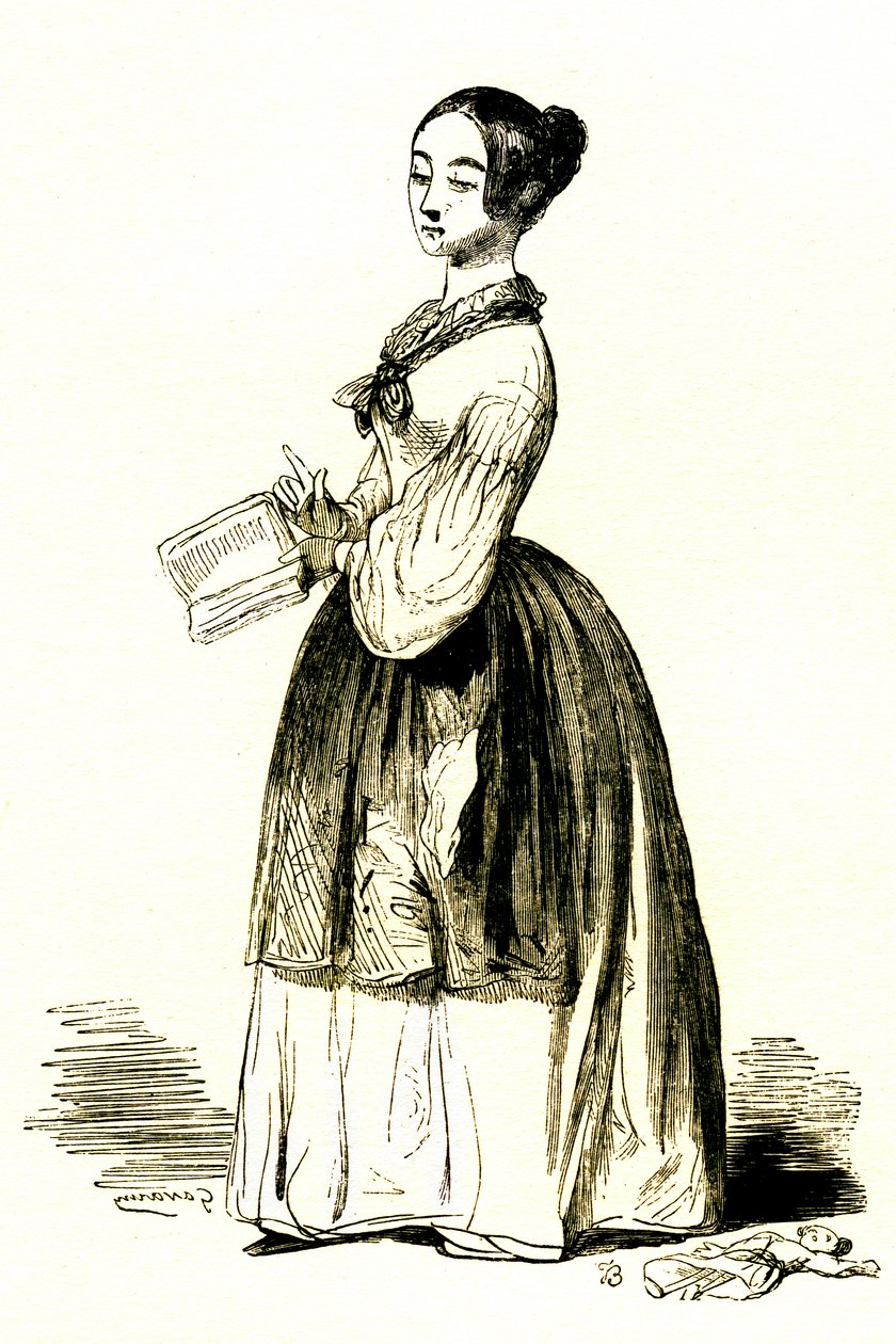 De leraar (gravure door Paul Gavarni
