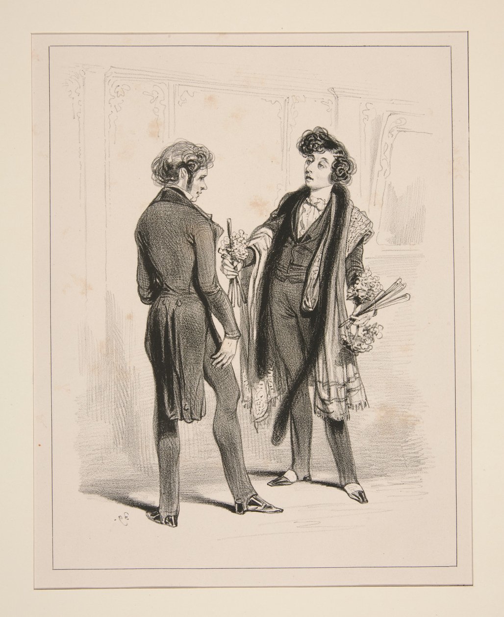 Theater du Vaudeville. Le Plastron... door Paul Gavarni