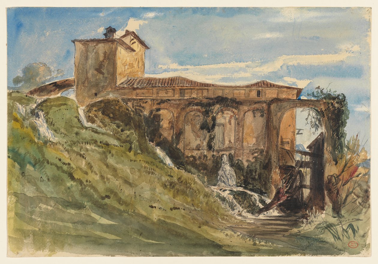 Een villa in de buurt van Rome door Paul Huet