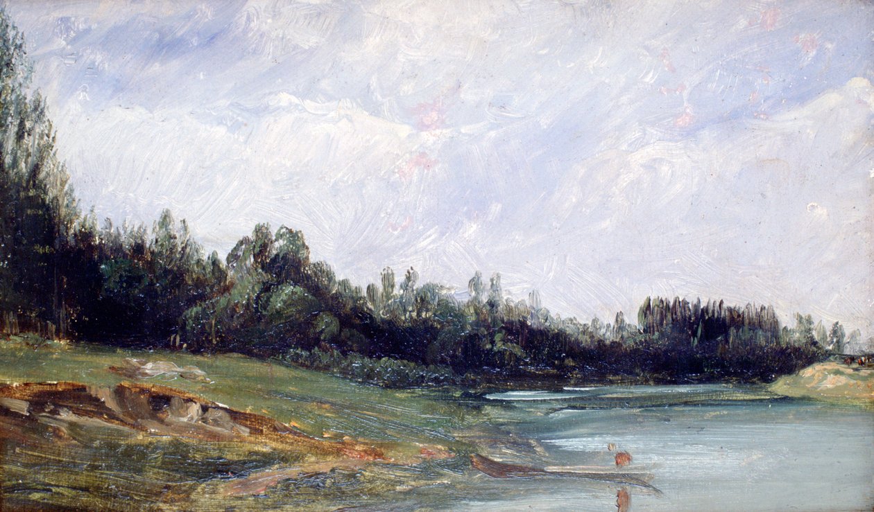 Landschap aan de Waterkant door Paul Huet
