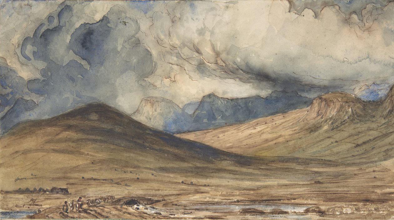 Bergen van Auvergne, 1831-33 door Paul Huet