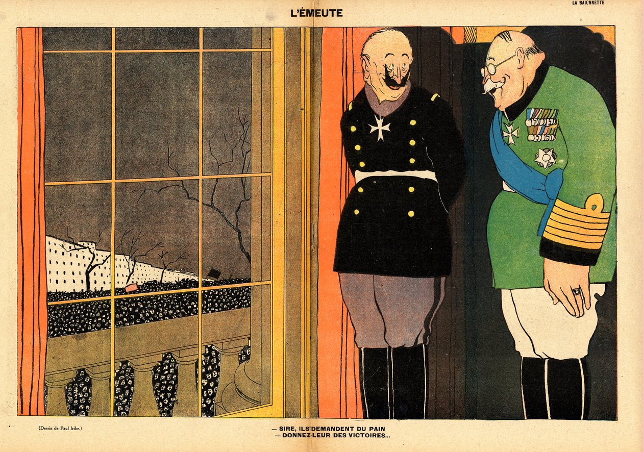 La Baionnette, Satirisch in kleuren door Paul Iribe