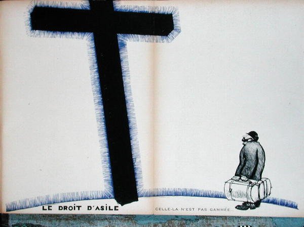 Het christelijke kruis en het recht op asiel, illustratie uit 
