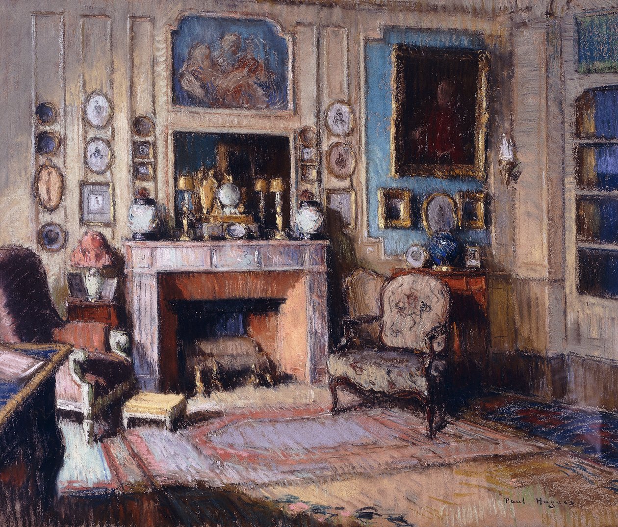 Een Interieur van een Tekenkamer door Paul Jean Hugues