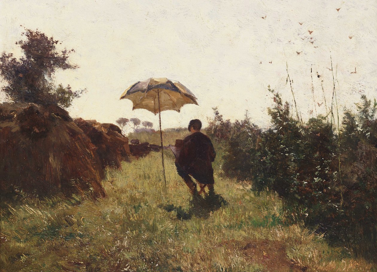 En plein air, 1870 door Paul Joseph Constantin Gabriel