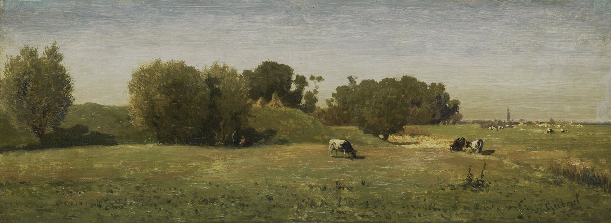 Landschap in de buurt van Abcoude door Paul Joseph Constantin Gabriel