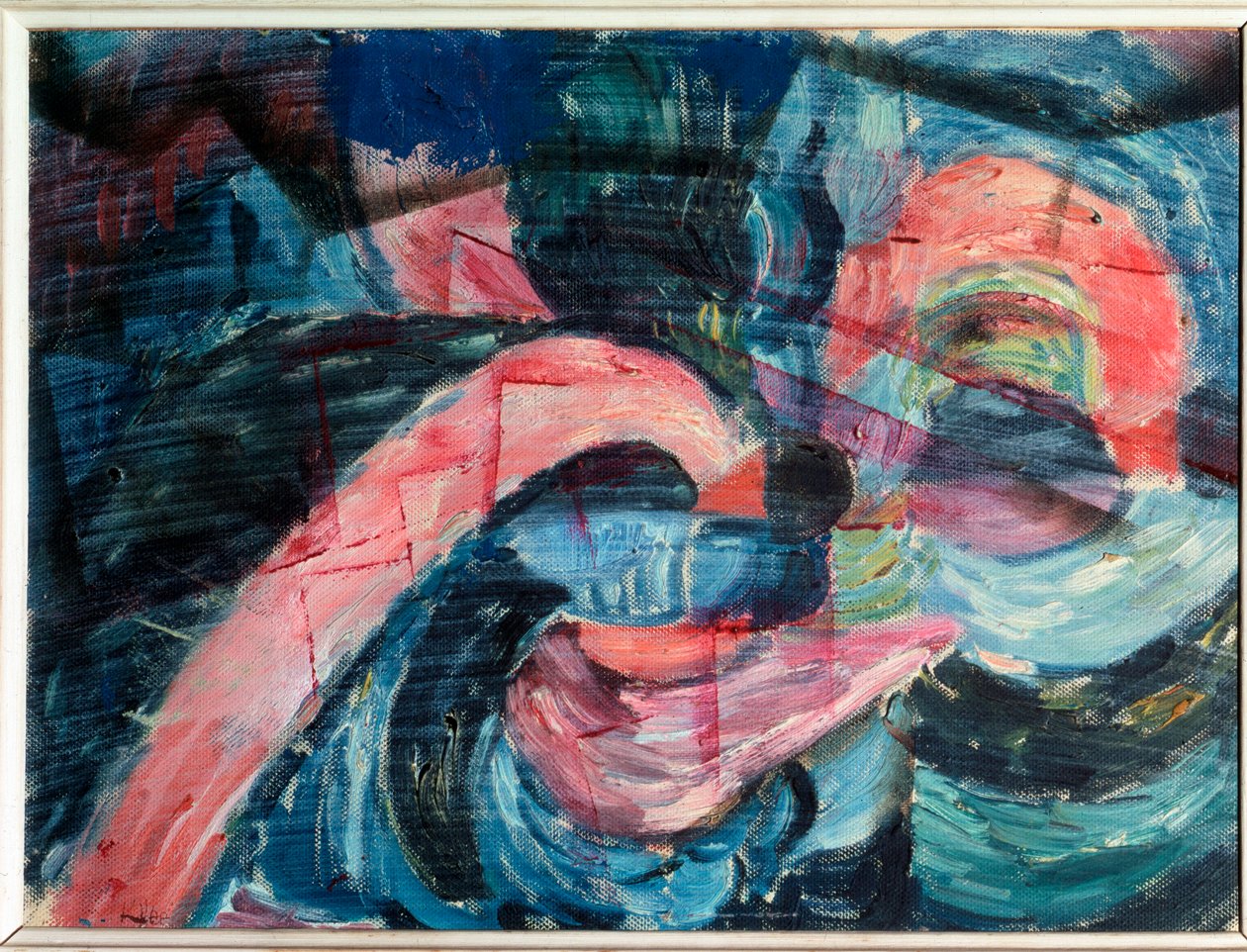 Aankomst aan de oevers van een stroom en het bouwen van een brug door Paul Klee