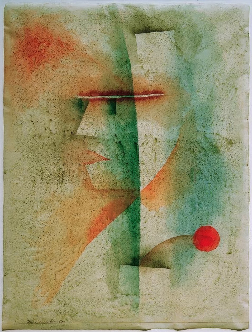 Portret van een verklede door Paul Klee