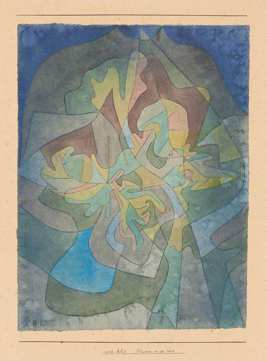 Blumen in der Vase, 1929 door Paul Klee