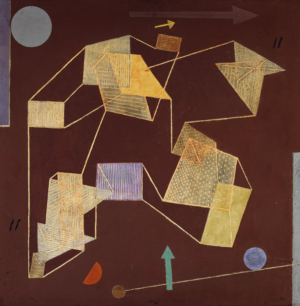 Drijfvermogen en verplaatsing (zweven) door Paul Klee