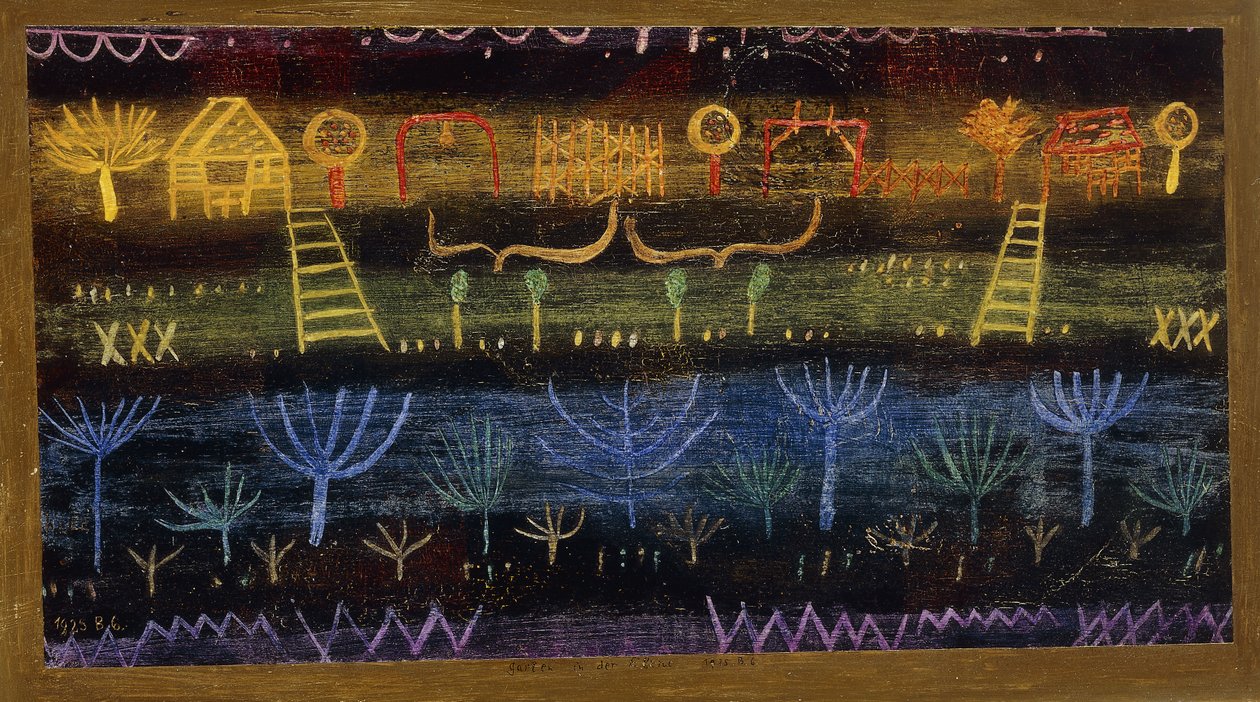 Tuin op het Niveau door Paul Klee