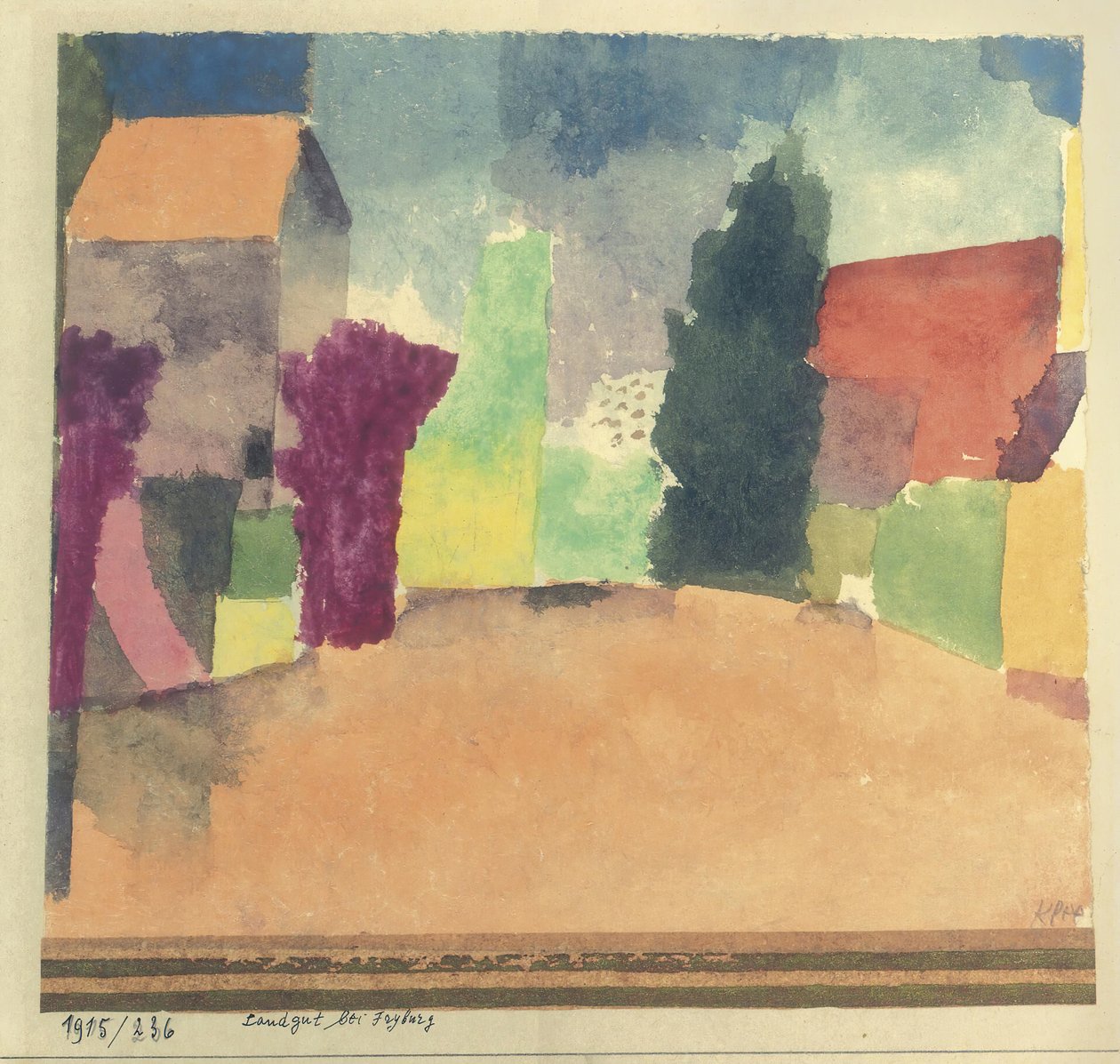 Landgoed bij Fryburg, 1915 door Paul Klee