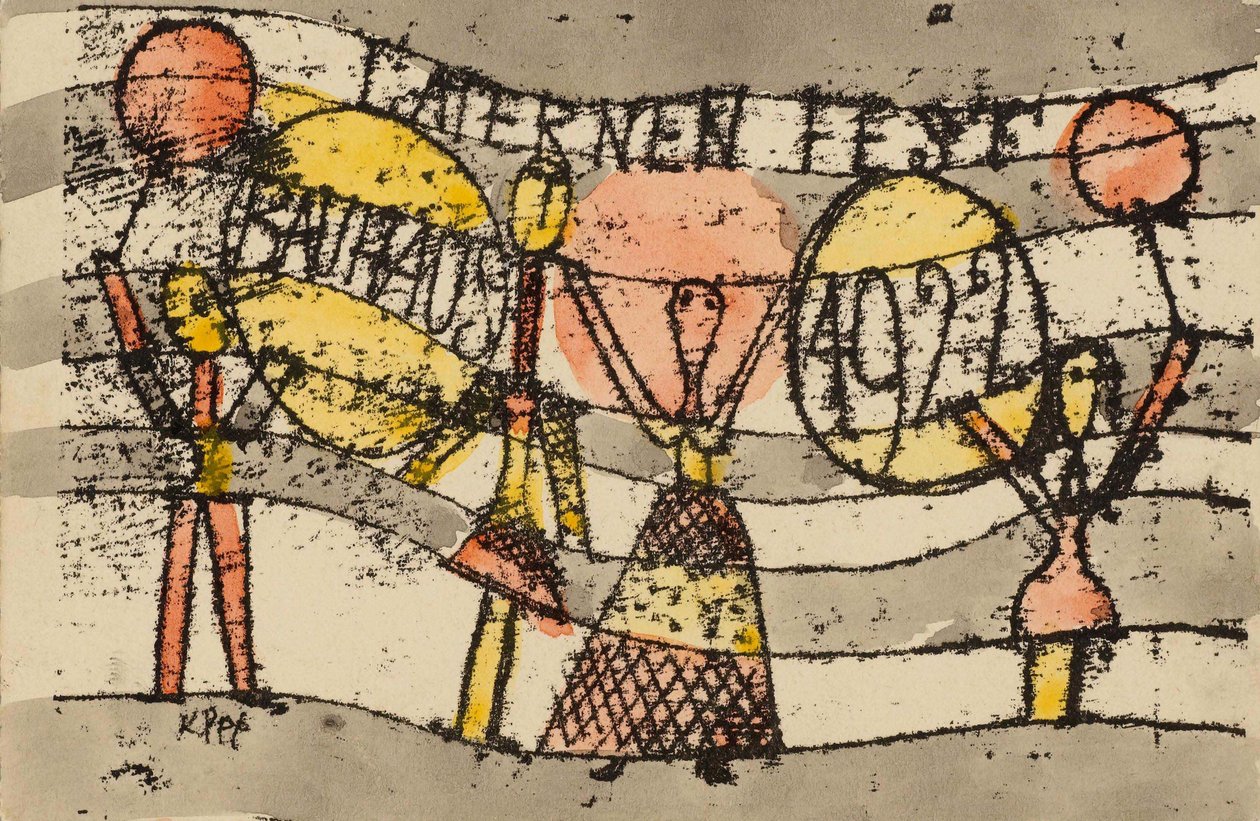 Laternenfest Bauhaus 1922 door Paul Klee