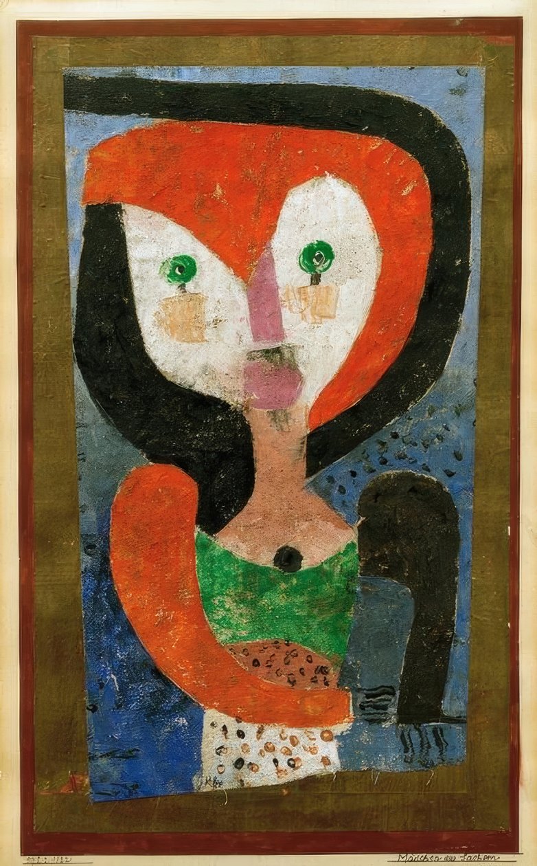 Meisje uit Saksen door Paul Klee