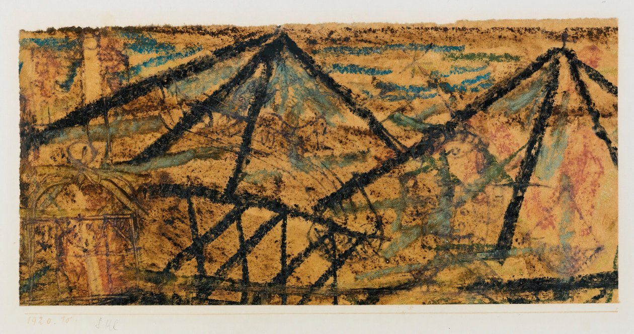 Mit dem Wasserträger, 1920 door Paul Klee