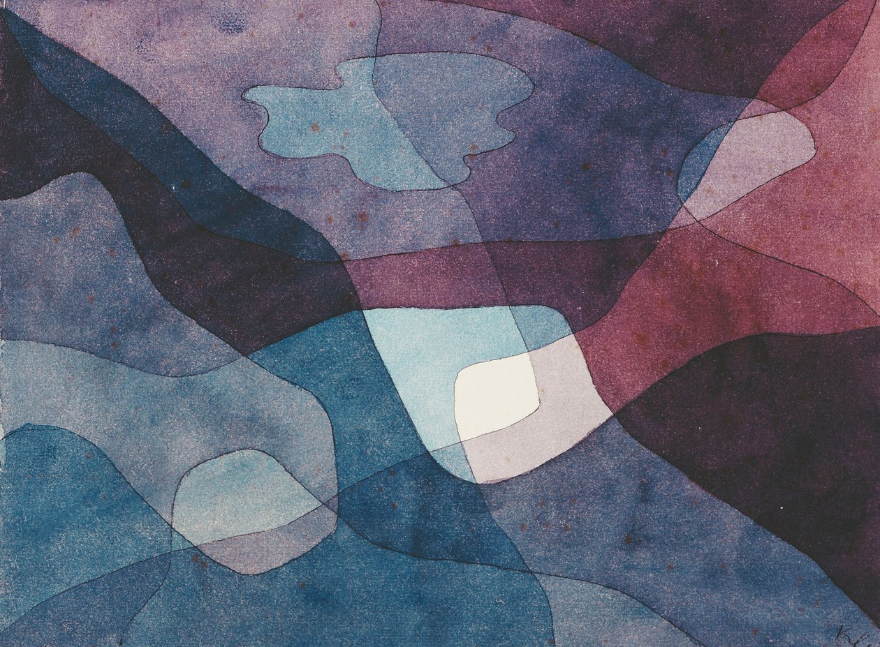Berg en synthetische lucht door Paul Klee