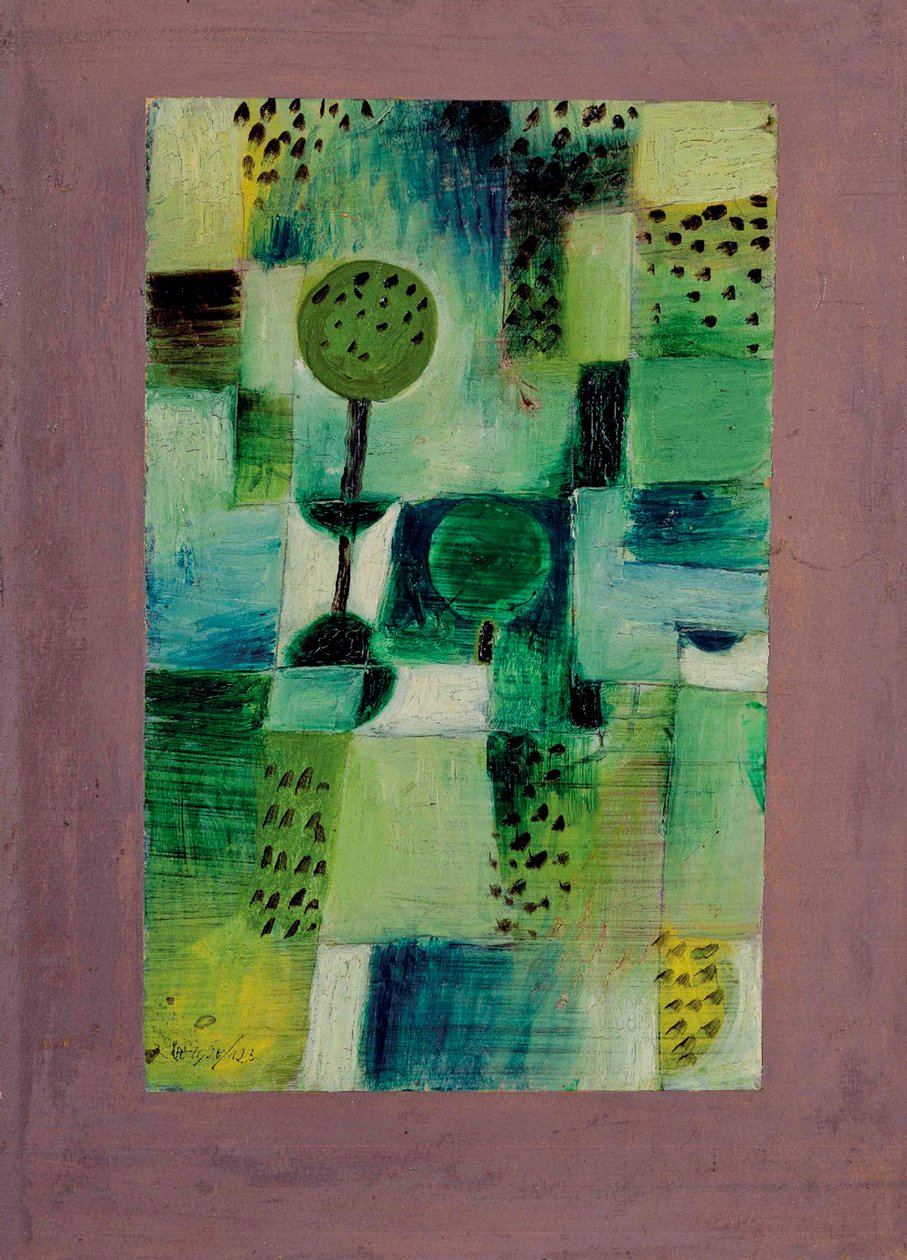 Parkbeeld bij regen, 1920 door Paul Klee