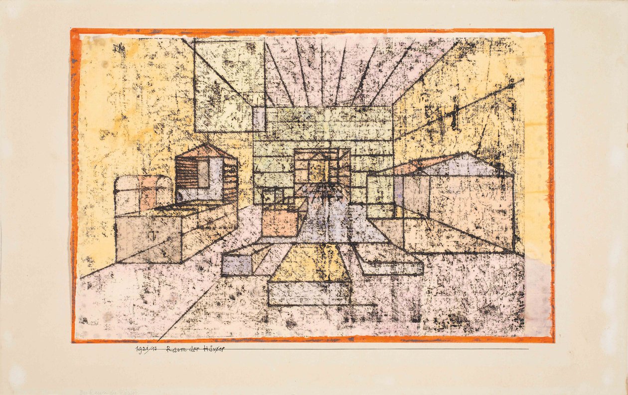 Raum der Häuser, 1921 door Paul Klee
