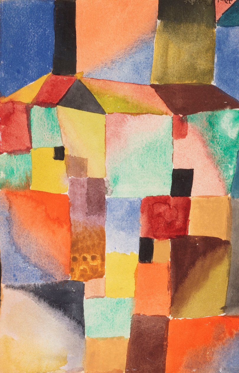 Rood/Groen Oranje/Blauw door Paul Klee