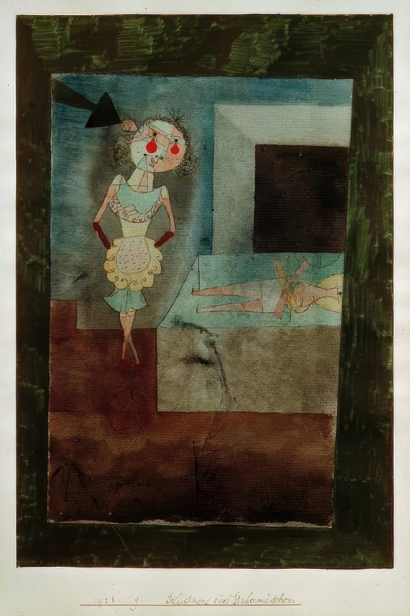 Zelfmoord van een dienstmeisje door Paul Klee