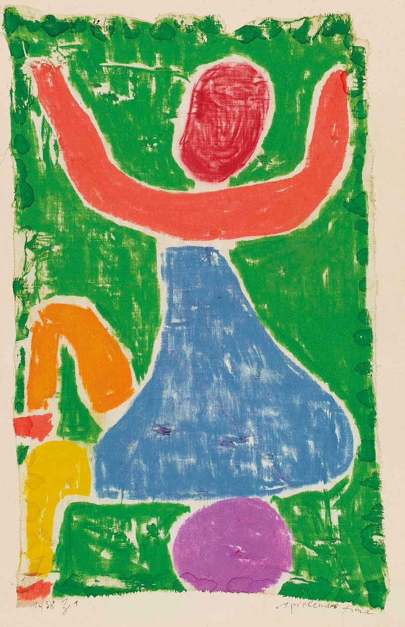 Spelend kind, 1938 door Paul Klee