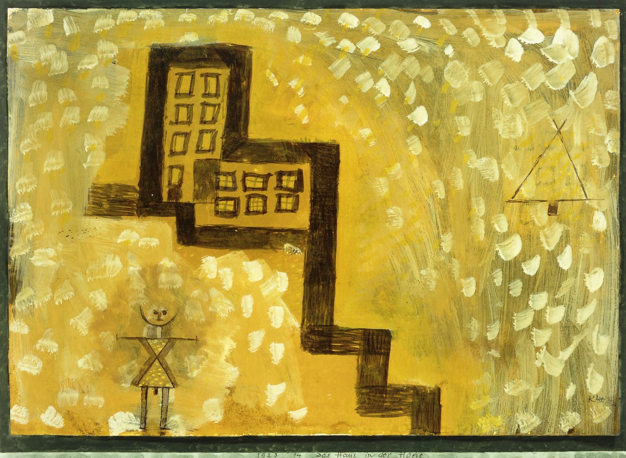 Het huis op de heuvel door Paul Klee