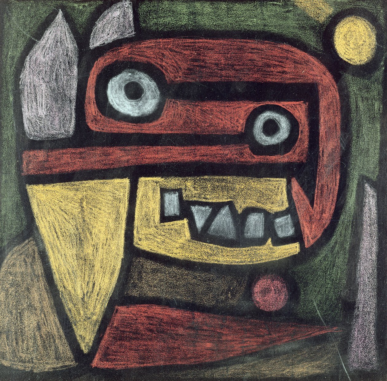 Zonder titel (Masker: wild dier) door Paul Klee
