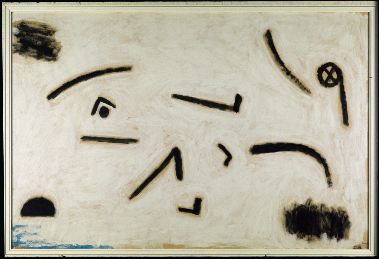 Zonder Titel (tekens op zwarte achtergrond), c.1940 door Paul Klee