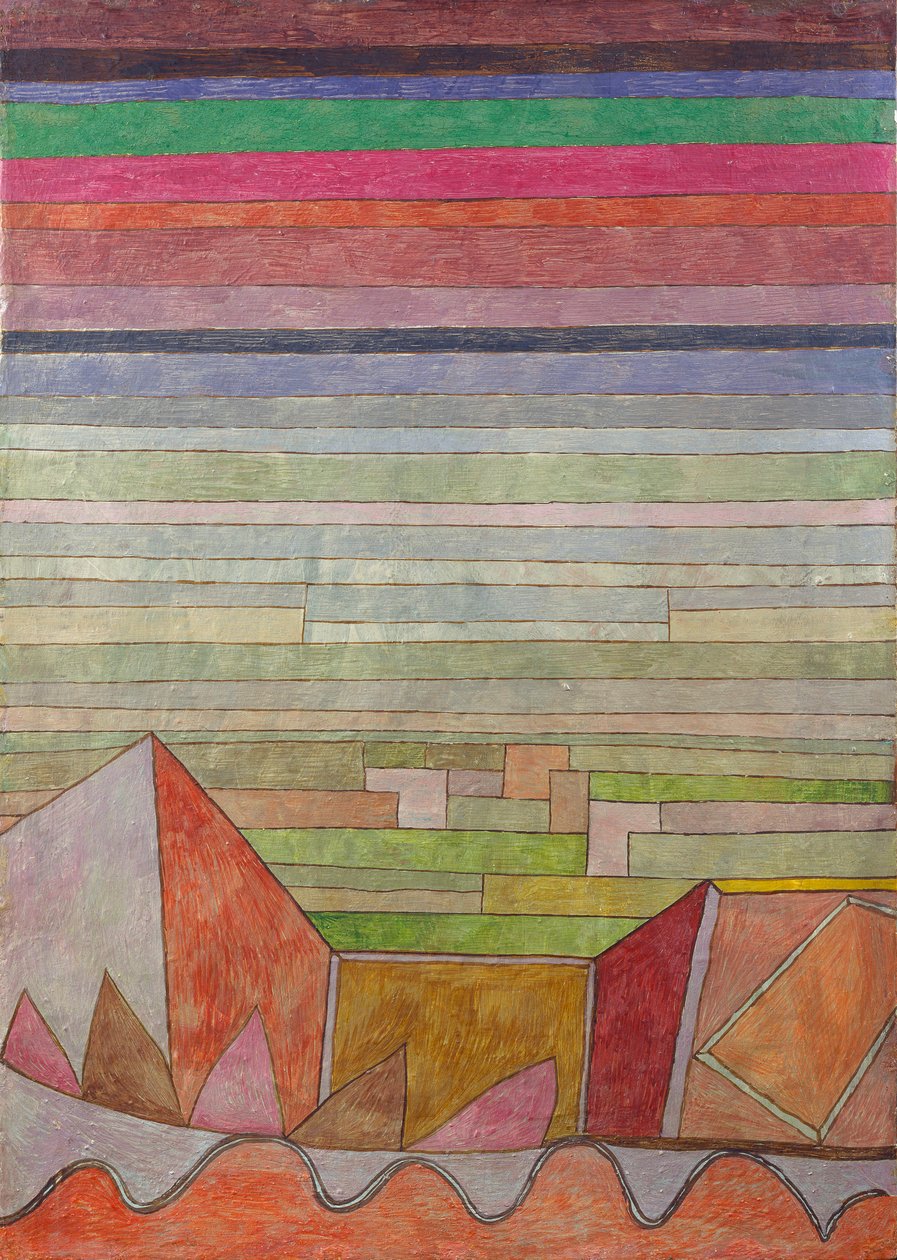 Uitzicht op het Vruchtbare Land Blick in das Fruchtland, 1932 door Paul Klee
