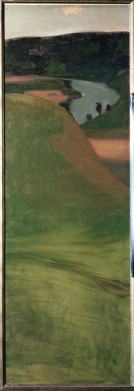 Uitzicht op de Aar-vallei, Zwitserland door Paul Klee