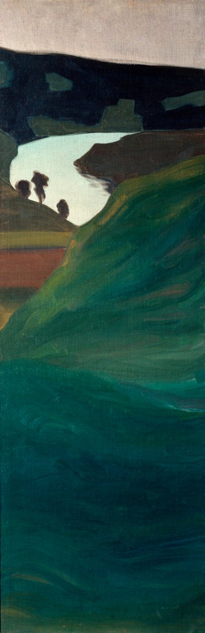 Uitzicht op de vallei van de Aar-rivier door Paul Klee