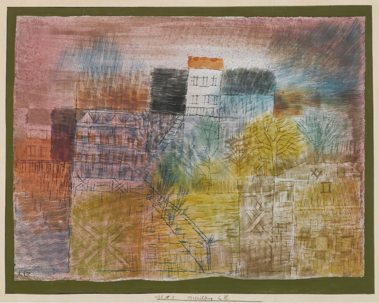 Vorfrühling in H. (Vroege Lente in H.), 1925 door Paul Klee