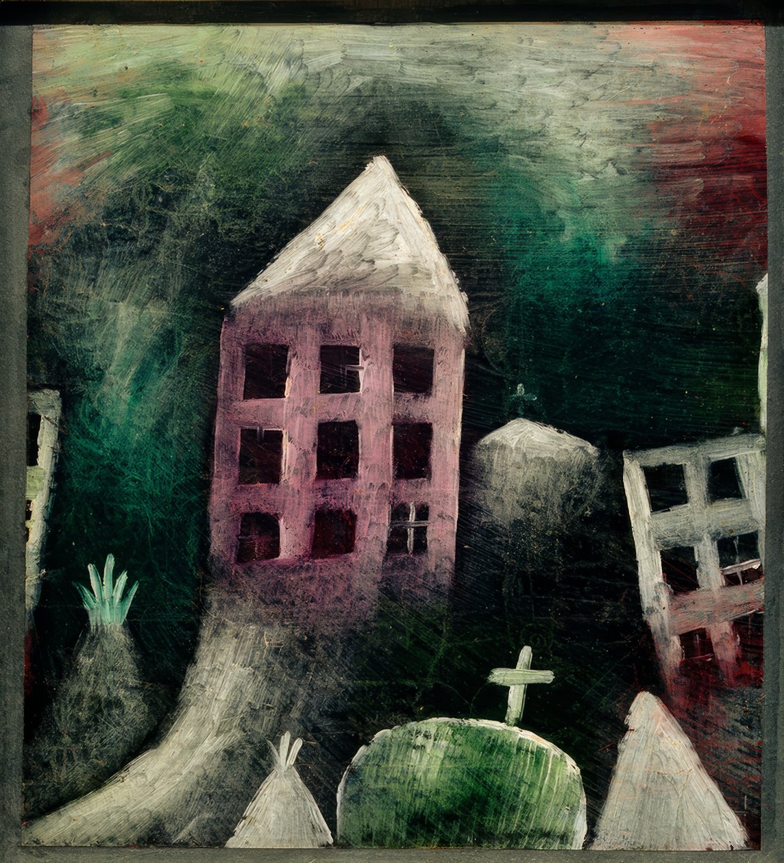Vernietigde plaats door Paul Klee