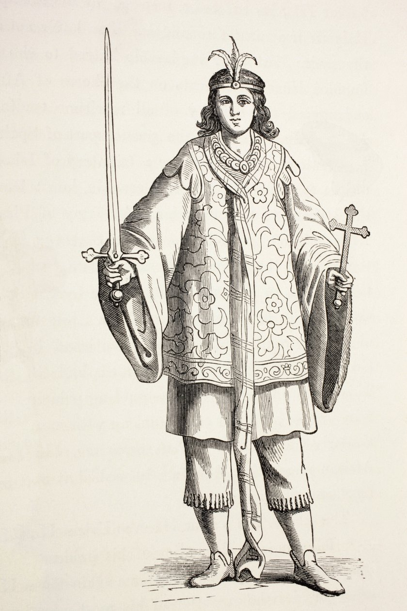 De pagina van Prester Johannes. Prester John stond ook bekend als Presbyter Johannes. door Paul Lacroix