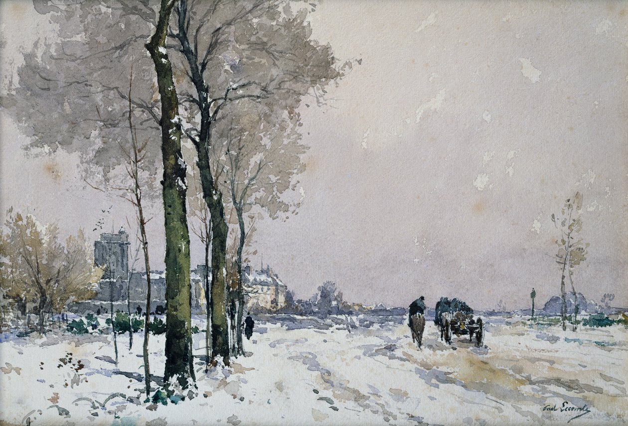 De Buitenwijken van een Stad, Winter door Paul Lecomte