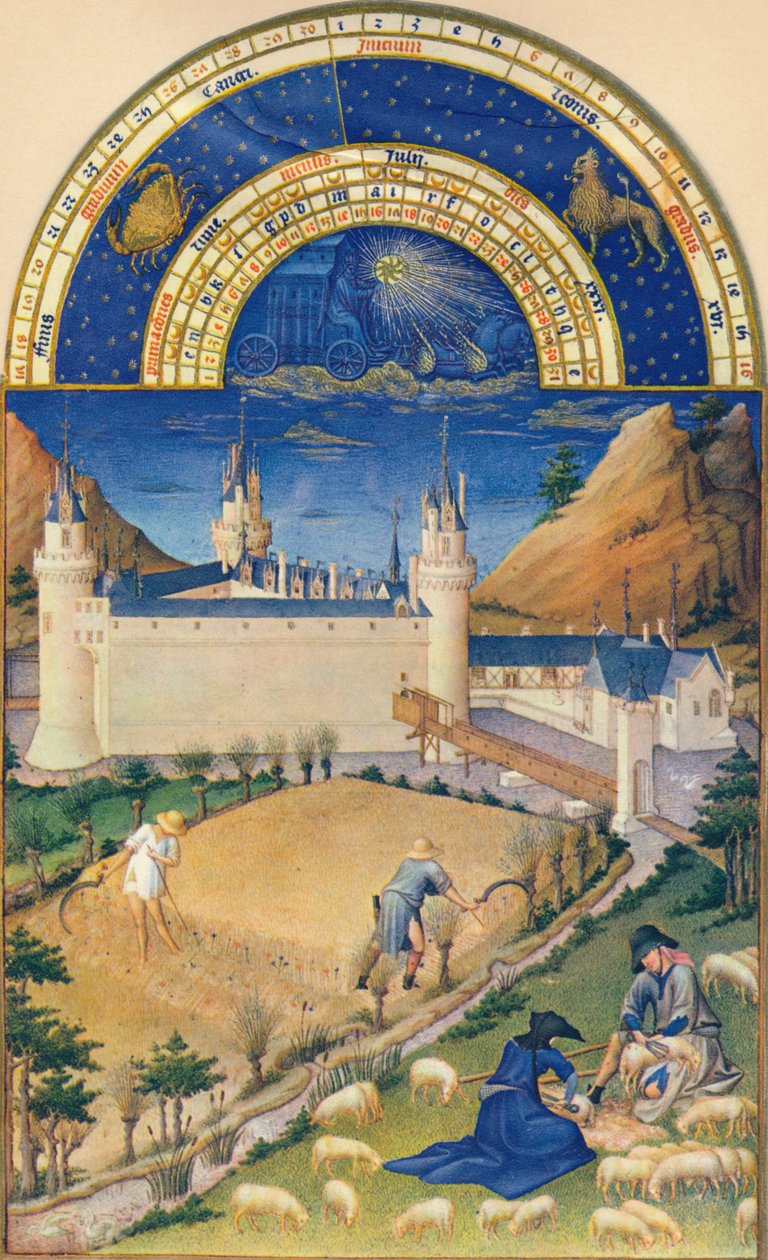 Juli - het kasteel van Poitiers door Paul Limbourg