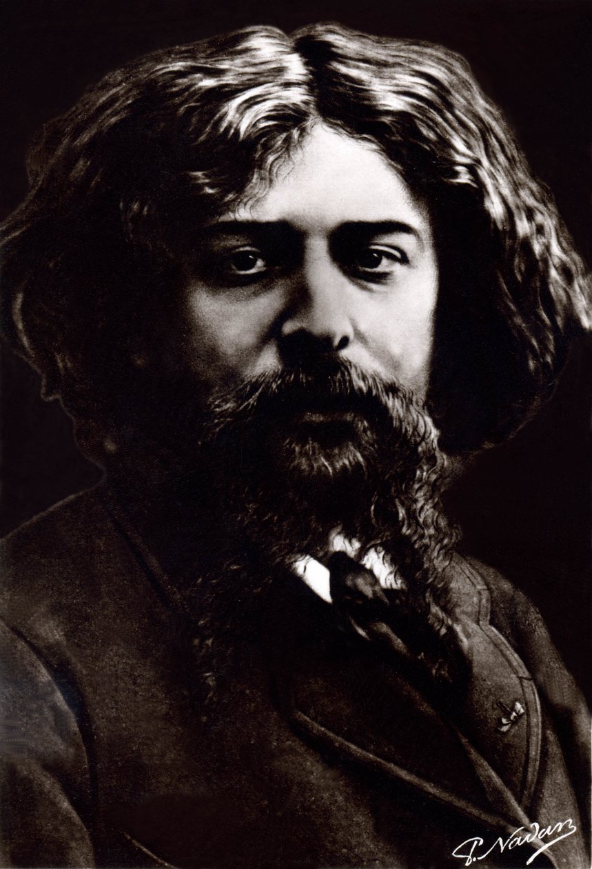 Alphonse Daudet, ca. 1880 door Paul Nadar